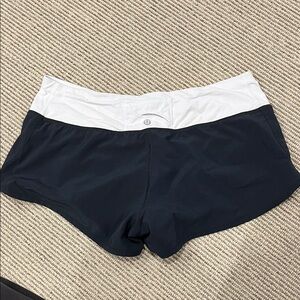 lululemon athletica Women's Black and White Athletic Shorts